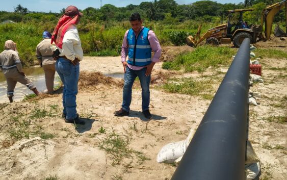 Inician trabajos de sustitución en tramo de fugas frecuentes de la línea de 18 pulgadas en el Kilómetro 14