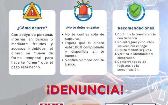 Policía Municipal y Unidad de Policía Cibernética alertan sobre “Transferencias Fantasma” y fraudes digitales