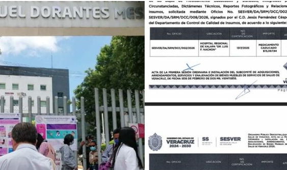 SESVER tira a la basura casi un mdp en medicamento caducado del CECAN y NACHÓN