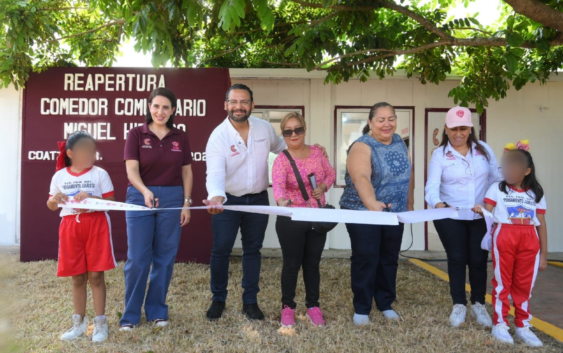 Reabren Pedro Miguel Rosaldo y Sonia Marie comedor comunitario en la colonia Miguel Hidalgo