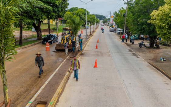 Oluta transforma Boulevard Morelos con áreas verdes