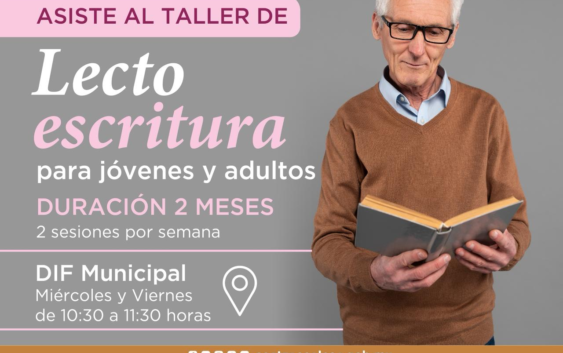 Abre DIF Coatzacoalcos taller de lecto – escritura para jóvenes y adultos