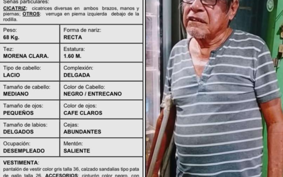 DIF y FGE solicitan colaboración ciudadana para localizar a adulto mayor extraviado en Coatzacoalcos