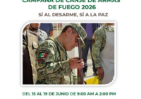 Campaña de Canje de Armas de Fuego 2026 llega a Cosoleacaque del 15 al 19 de junio