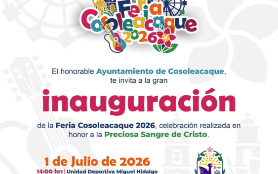 Todo listo para la Fiesta Patronal Cosoleacaque 2026