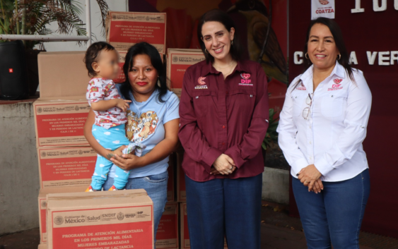 DIF Coatzacoalcos entrega apoyo alimentario a mujeres, niñas y niños en situación vulnerable durante segunda etapa del programa “En los Primeros 1000 Días”