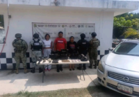 Detienen a 3 personas y aseguran arsenal en operativo en Minatitlán, Veracruz