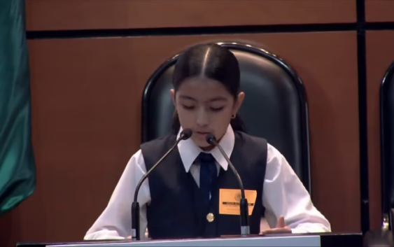“En Sinaloa, la violencia se ha convertido en un monstruo”; el mensaje de una niña que desde San Lázaro clama por la paz