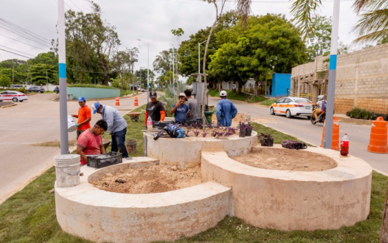 Oluta continúa con las acciones de embellecimiento y mejoramiento en el municipio