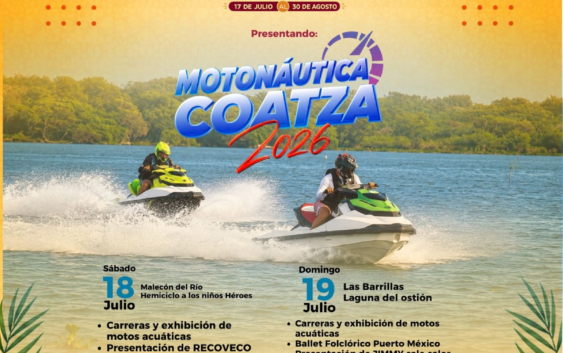 Llevará Motonáutica Coatza 2026 deporte, música y cultura al río Coatzacoalcos y Barrillas este fin de semana