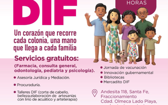 Brigada de Servicios Gratuitos llevará atención integral a familias de Ciudad Olmeca, lado Playa.