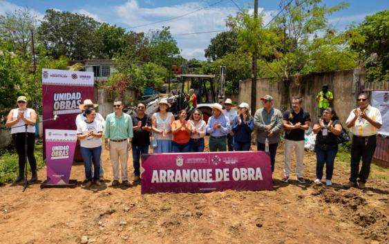 Guillermo Reyes Espronceda inicia obra de puente en la Benito Juárez
