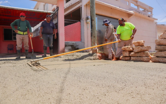 Avanza la reposición de pavimento en la colonia Obrera tras trabajos en redes hidráulicas
