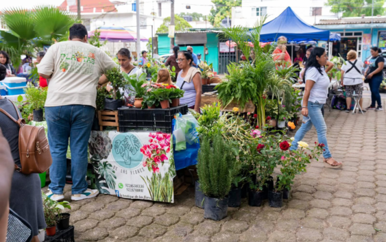 Da inicio el Mercado de las Flores en Minatitlán
