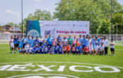 Inauguran dos canchas de pasto sintético en Oluta; impulsan deporte en colonia San Pablo
