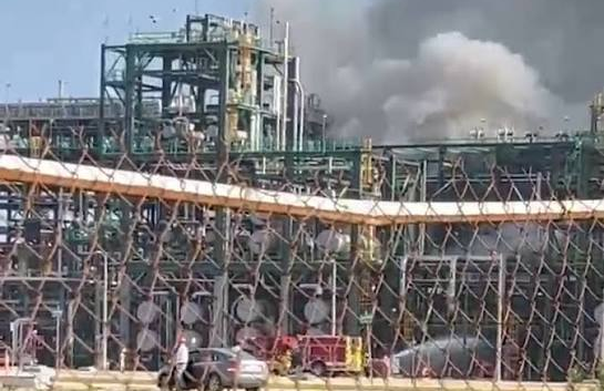 PEMEX confirma incendio en la Refinería Olmeca de Dos Bocas, Tabasco